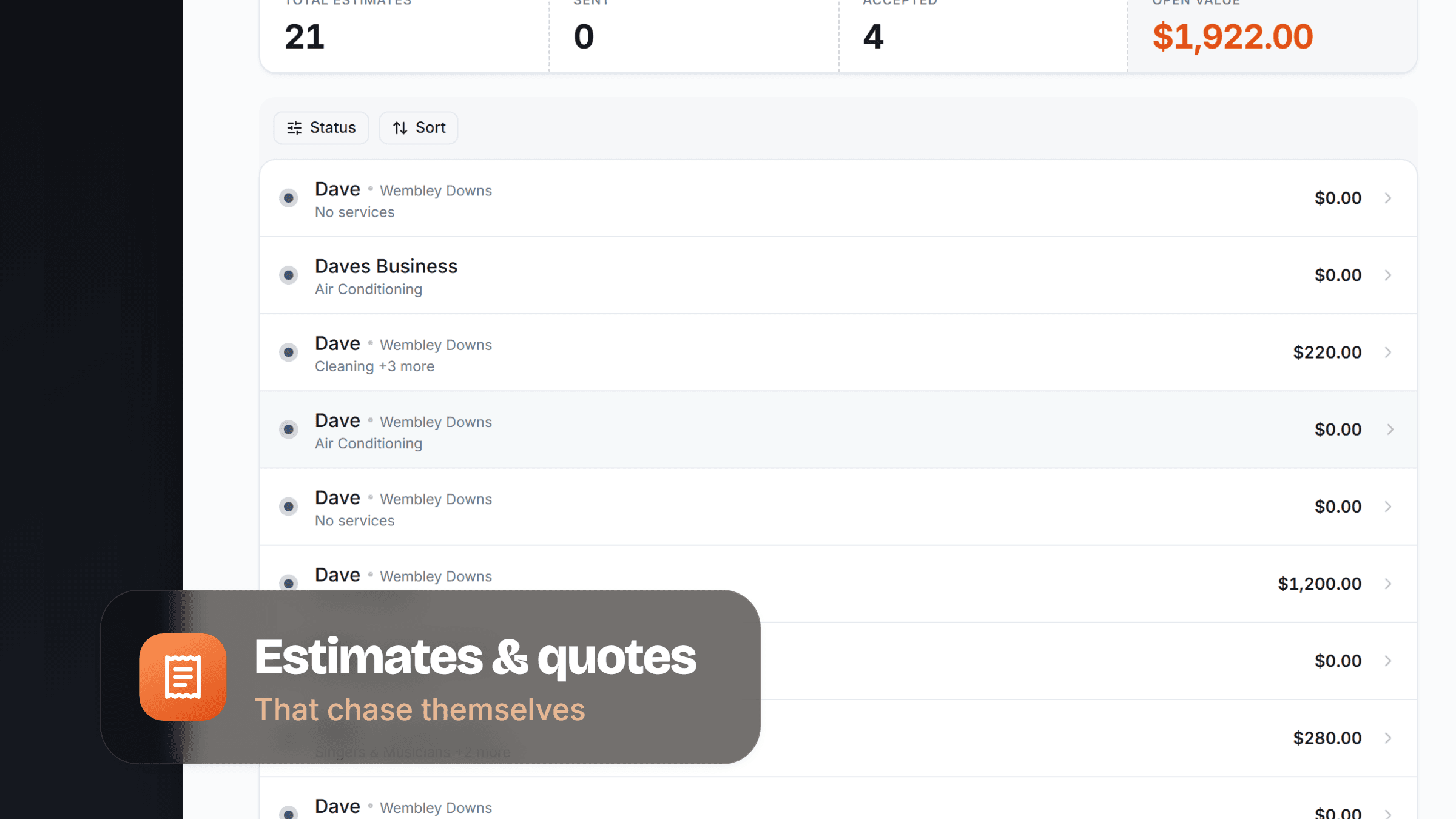 Cover Image for Estimates that chase themselves